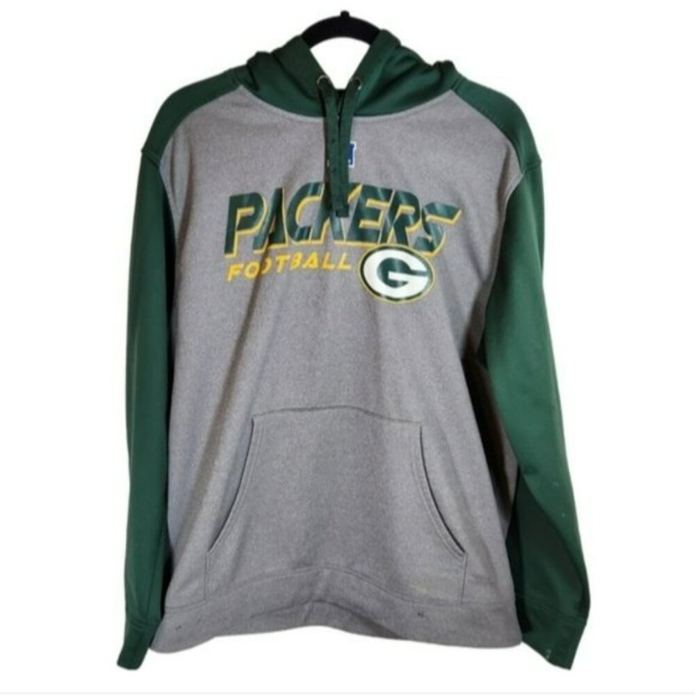 Green Bay Packers Sweatshirt Large NFL Apparel Green Gray
